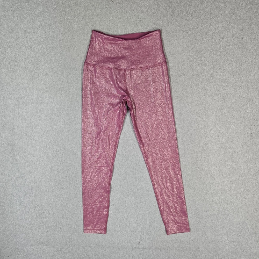 Beyond Yoga Women Activewear Pants S Pink Legging Yoga Logo 24" Inseam